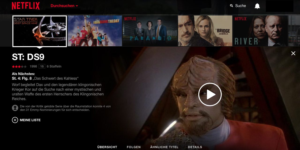 Deep Space Nine jetzt auf Netflix!